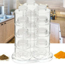 1X(6Pcs/Set Spice Jar Pepper 12 Spice Jar Spice Tower Rotating Design Spice