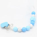 Baby Pacifier Clip Chain Colorful Love Heart Silicone Dummy Pacifier Clip C U9X3