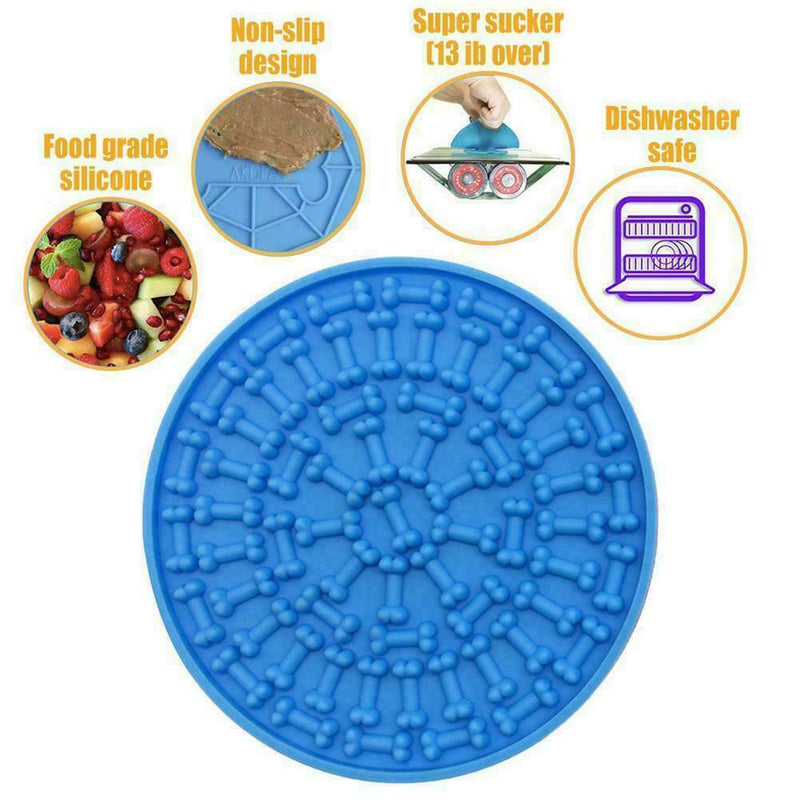 Silicone Dog Lick Mat Pad Pet Buddy Shower Bathing Distraction Washing Groo P0S2