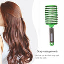 Scalp Massage Bristle Hair Comb Curly Straight Anti Static Hairbrush (Green