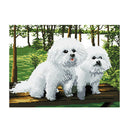 11CT Animals Dogs Stamped Cross Stitch Kits for Adults Patterns DIY Home
