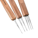 Triple Crochet Needles Bamboo Handle Micro Hook For Dreadlock Hair Making Tools