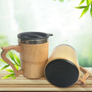 Natural Bamboo Mug with Stainless Steel Liner Creative Vacuum Cup Coffee Mi