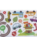 car bus highway track wall stickers for children's room decor wall art 3C