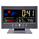 Alarm Clock Digital LED Backlight Time Date Display Snooze Thermometer Calendar