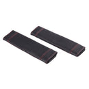 2Pcs PU Leather Car Seat Belt Shoulder pads Cover Black & Red X1D4