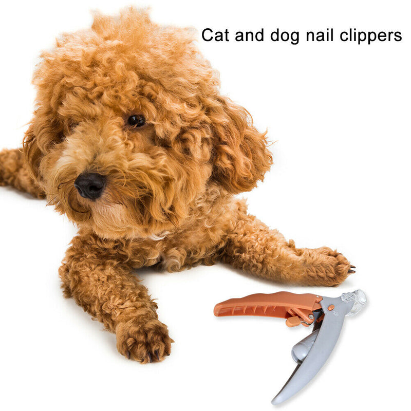 Electronic Pet Dog Nail Clippers with LED Light Toe Nail Grooming Scissors A