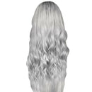 Gradient Gray Party Wig Long Curly Hair Mixed Color Wig