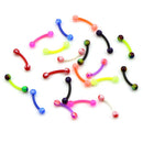 20Pcs/Set Curved Ball Barbell Eyebrow Rings Body Bar Tragus Piercing Jewelry-3C