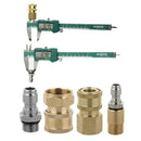 4-Piece Garden Hose Quick Connect Fittings 1/4 inch G/ M22x1.5mm/ M18x1.5mm,