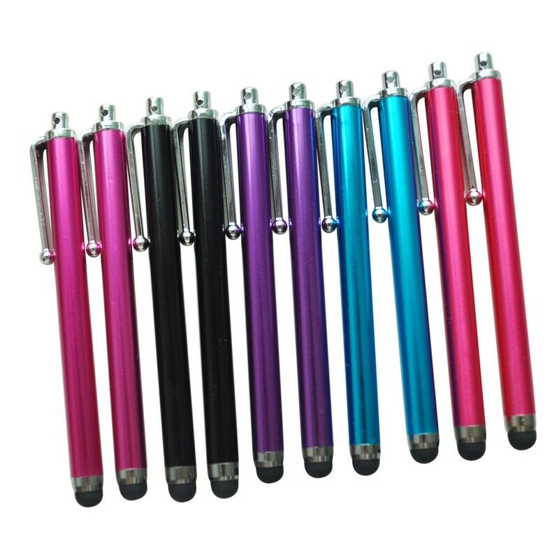 10 Pcs Stylus Set Aqua Blue/Black/Red/Pink/Purple Stylus/styli Touch Screen O8W5