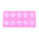 10holes Lovely Dog Paw Soap Cookies Chocolate Silicone Form Cake Decorating BX