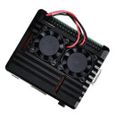 New Ultimate Cooling Armor Case w/ Dual Fan Kit for Raspberry Pi 3A+ Black