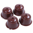 i cafilas 4pcs Dolce Gusto Plsatic Refillable Coffee Capsule with Spoon Bru