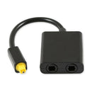 2 to 1 Splitter Digital Optical Fiber Audio Duplicator Signal Switcher Adapter b