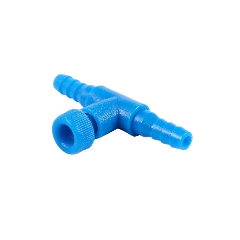 10 Pieces Plastic Aquarium Fish Tank 2 Way Air Pump Control Valves, Blue