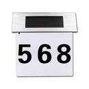 Solar Power LED Doorplate Lamp House Address Number Wall Light Decor Waterproof