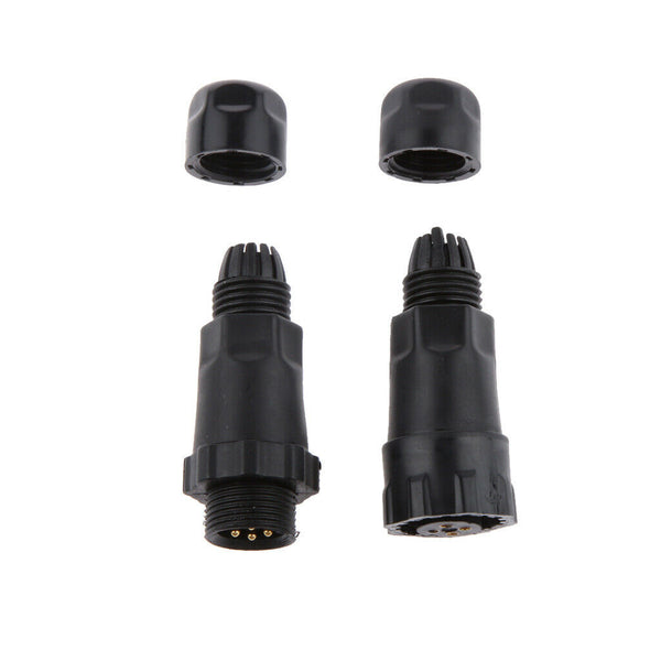 15A 7.5mm IP68 4 Pins Assembled Waterproof Electrical Cable Connector Socket