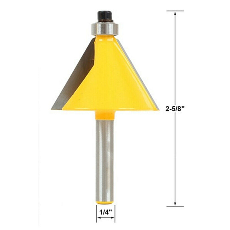 1/4 Inch Shank 30 Degree Router Bit Chamfer Bevel Edging Wood Work Hardware