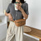 Fashion PU Shoulder Bag Women Pure Fanny Chest Crossbody Pack (Light Brown)