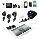 Dual USB LED Charger Socket Voltage Voltmeter Panel 12V DC Motorcycle Car 3.1A