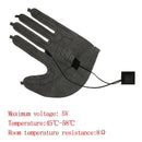 1pc 5V Five-finger Gloves Electric Heating Pads 3 Speed Switch Heating Sheet
