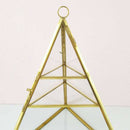 3-Tier Glass Pyramid Jewelry Stand Holder Geometric  Display Organizer Case