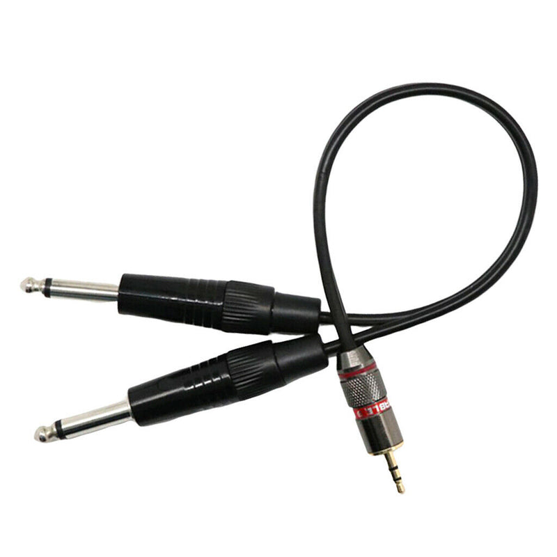Aux Cable 3.5mm to Dual 6.35mm Audio Splitter Cable for Mixer Audio Recorder