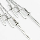 New Fashion Punk Tassels Sword Shape Pendant Drop Dangle Stud Earring Jewelr Ew