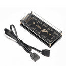 10 Ports RGB Fan HUB PC Desktop SATA Power 5V 3PIN ARGB Extension Splitter A