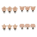 3 Pack Baby Pacifier Chain Clip Pacifier Clip Wooden Clips 42x48mm kitty