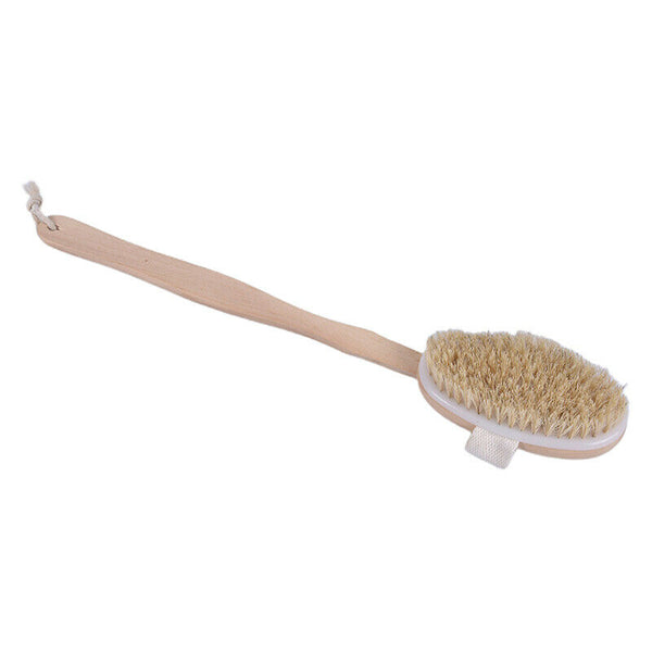 15" Handle Back Body Shower Spa Bath Brush Exfoliating Skin Clean Scrubber W Gw