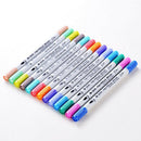 24pcs Double Head Water Based Dual Tip Marker Pen Brush & Fine Tip Markers
