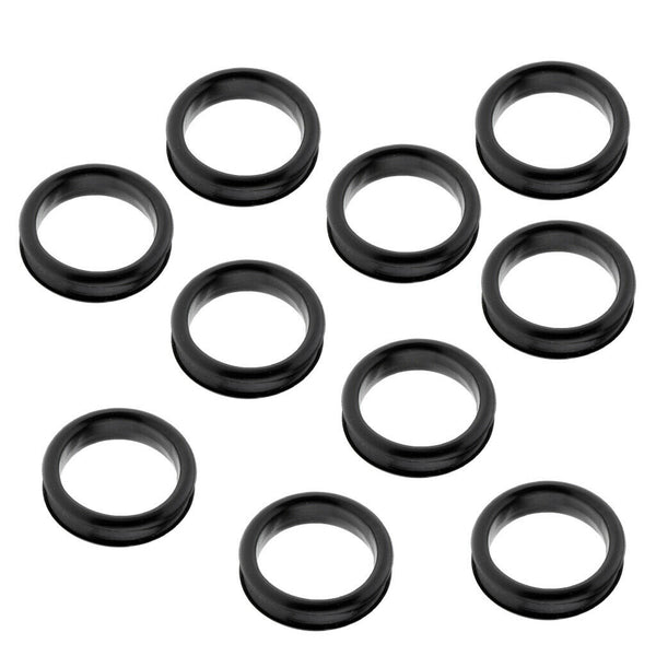 10Pcs Finger Ring Grips Inserts for Barber Hairdressing Shear Scissors Balck
