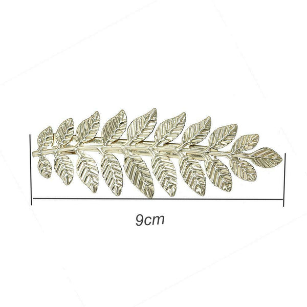 Retro Metal Leaf Hair Clips Bride Women Solid Hairpins Wedding Barrettes  #gib