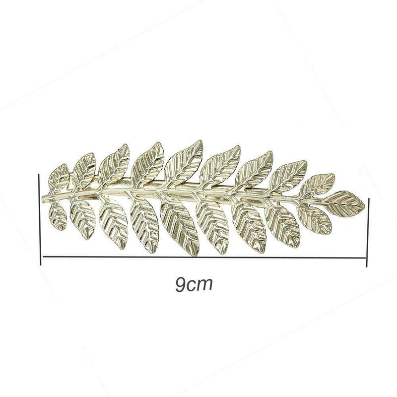 Retro Metal Leaf Hair Clips Bride Women Solid Hairpins Wedding Barrettes