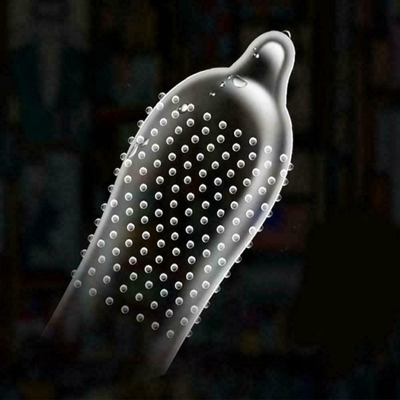 MingLiu Condom 3 Count G-Spot Particle Spike Dotted Protrusion Latex Thin C Z9I1