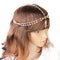 Women Bridal Wedding Boho Beaded Crown Head Chain Headband Hair Piece Hairband