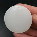 Natural Chinese White Jade Lucky Dragon Phoenix Taiji Diagram Amulet Pendant