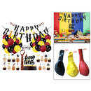 Magician Potter Themed Birthday Banner Cake Topper Balloon Party Decorations