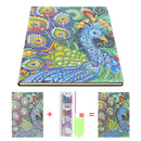 DIY Peafowl Special Shaped Diamond Painting 50 Pages A5 Students Sketchbook