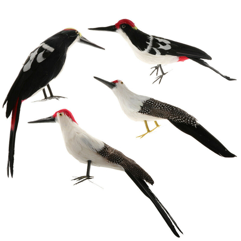 Artificial Feather Animal Woodpecker Bird - Lawn Yard Garden Tree Decor on Wire