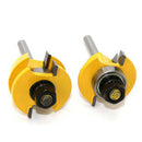 2pcs 1/4'' Shank Tongue and Groove Router Bit Set Durable Rotary Power Tools