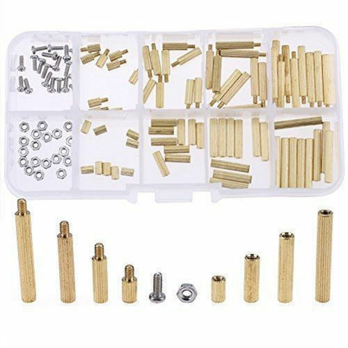 120Pcs M2 Male Female Brass Spacers Standoff PCB Board Screw Nut Assortment New