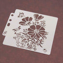 Flowers Coffee Stencils Cake Baking Templates DIY Scrapbooking Craft Decor