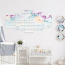 5pcs 5D DIY Full Drill Diamond Painting Flowers Embroidery Kit Home Decor