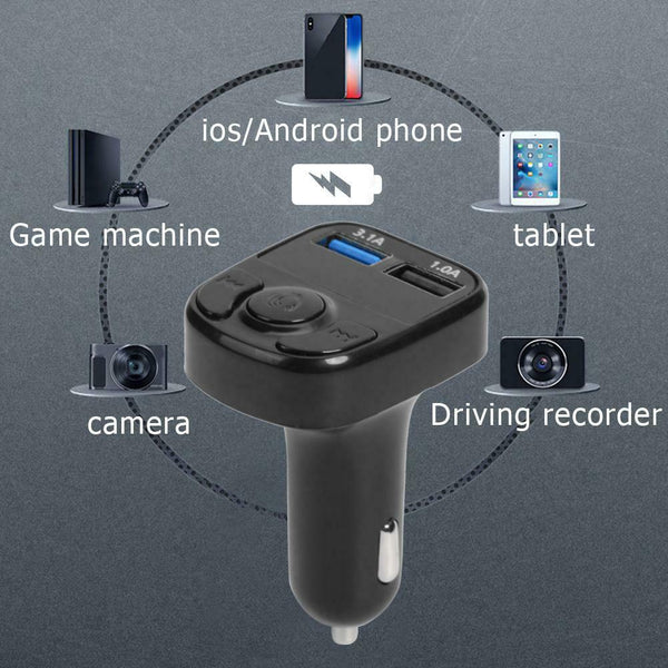 X22 3.1A LED Screen Handsfree Car Charger Wireless Bluetooth 5.0 FM Transmitter