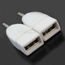 3.5mm Male AUX Audio Plug Jack to USB 2.0 Female Converter Adapter White Color