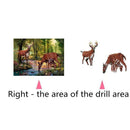 DIY 5D Diamond Painting Animals Dear Family Embroidery Rhinestone Crafts