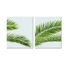 2x Palm Tree Leaves Canvas Posters Minimalist Painting Wall Background Decor